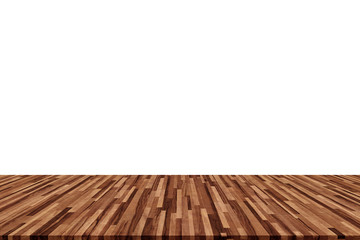 perspective vintage wood isolated on white background