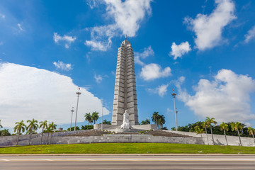 Havana, Cuba-07 October, 2017. The Jose Marti memorial monument at the Revolution Square on October 07, 2017 in Havana.