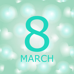 Happy Womens Day celebration greeting card color design