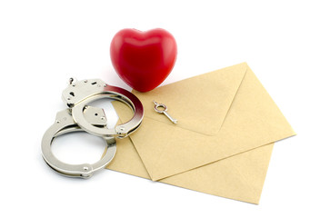 handcuffs, money, heart love , background