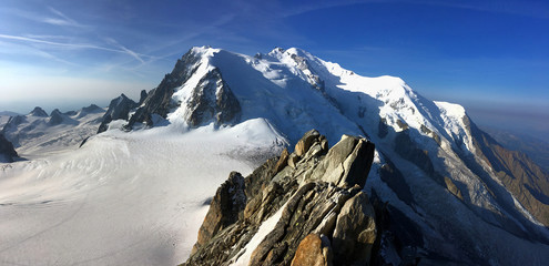 Mont Blanc from Aiguille du Midi - obrazy, fototapety, plakaty