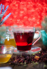 Hibiscus tea from rose carcade herbal herbal tea with rose hips and kalina diuretic and cleansing stomach rejuvenating organism