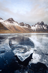 amazing wild landscape of stokksnes, iceland