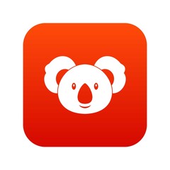 Koala icon digital red