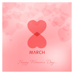 happy womens day greeting card vector illustration