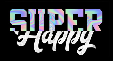 shiny slogan graphic for t shirt