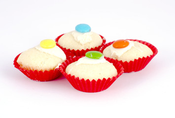 muffin cake white background