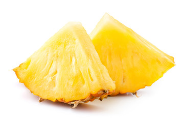 Pineapple slices isolated