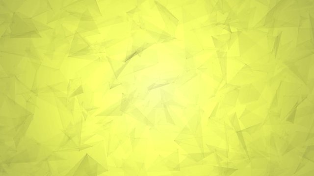 Yellow olive low polygonal background video 4K in popular modern stylish 3D design.