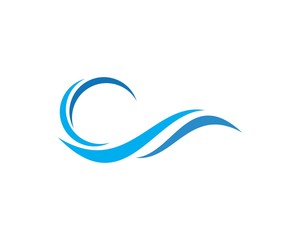 Water Wave symbol and icon Logo Template