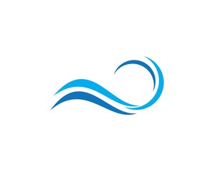Water Wave symbol and icon Logo Template