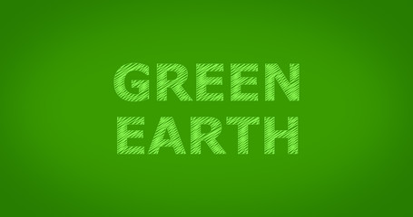 GREEN EARTH - Scribble text on green background
