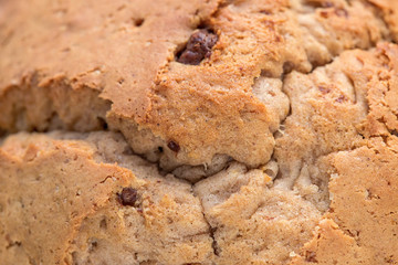 Baking bread texture close-up