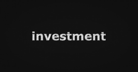 Obraz premium Investment word on grey background.
