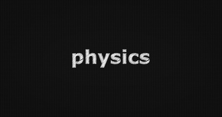 Physics word on grey background.
