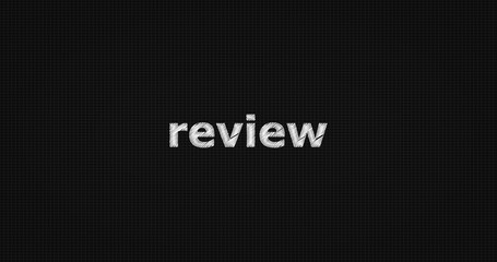 Review word on grey background.