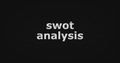 Swot analysis word on grey background.