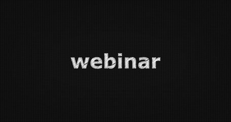 Webinar word on grey background.