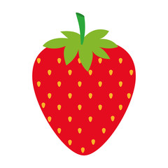 strawberries fresh fruit icon vector illustration design