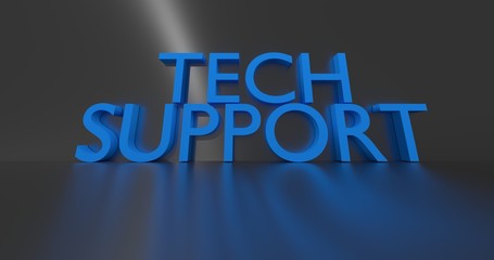 Tech support words in 3d space
