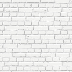 Vector white brick wall seamless texture. Abstract architecture and loft interior, background