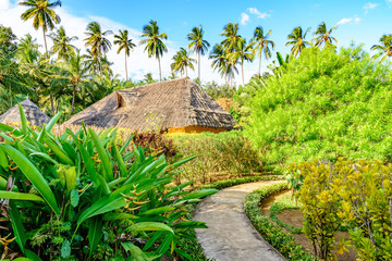 Resort of Zanzibar Island in Zanzibar, Tanzania. - obrazy, fototapety, plakaty