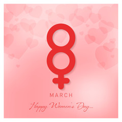 happy womens day greeting card vector illustration