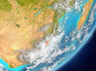 Swaziland from space