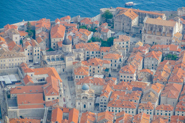 Adriatic Sea and Old City of Dubrovnik in Croatia