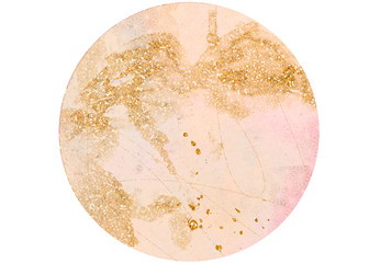 Gradient pink grungy textured circle background with glitter effect