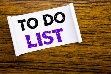 Word, writing To Do List. Business concept for Plan Lists Remider written on sticky note paper on...