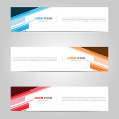 Modern Banner template design creative with abstract background