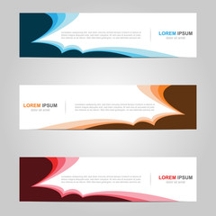 Fototapeta premium Modern Banner template design creative with abstract background