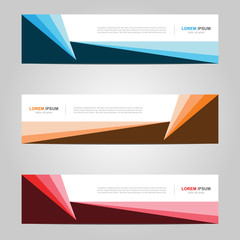 Modern Banner template design creative with abstract background