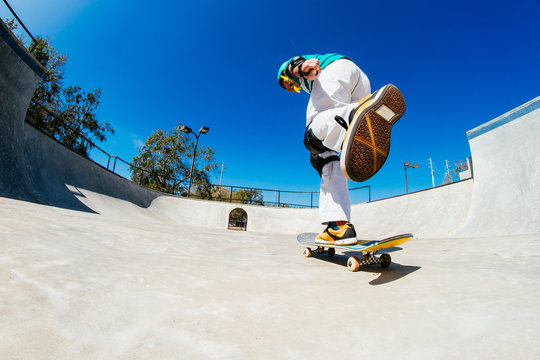 young skateboarder at a park