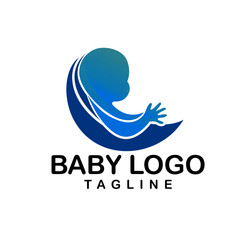 Mom and Baby Logo Vector Template