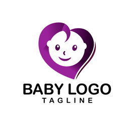 Mom and Baby Logo Vector Template