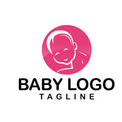 Mom and Baby Logo Vector Template