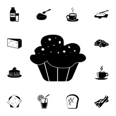 cup cake icon. Breakfast Icon. Premium quality graphic design. Signs, symbols collection, simple icon for websites, web design, mobile app