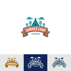 VIntage SUmmer Camp Logo Template