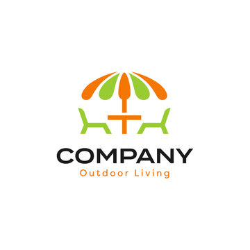Outdoor Living Logo With Patio Umbrella