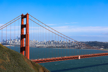 The Golden Gate Bridge, a view from The Marin Headlands