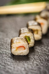 Sushi rolls hosomaki