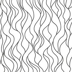 Pattern with lines and waves. Universal texture. Abstract dinamic background. Doodle for design. Lineal wallpaper. Print for polygraphy, t-shirts and textiles. Decorative style. Line art creation