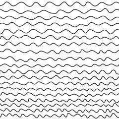 Pattern with lines and waves. Universal texture. Abstract dinamic background. Doodle for design. Lineal wallpaper. Print for polygraphy, t-shirts and textiles. Decorative style. Line art creation