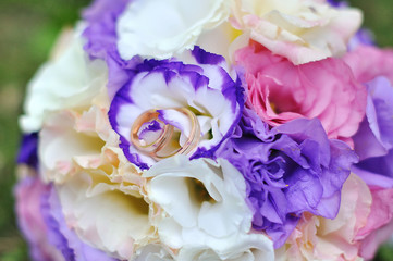 Close up of wedding flowers