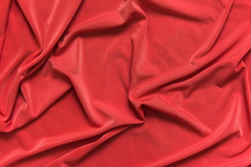 Red fabric texture background