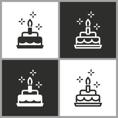 Cake - vector icon.