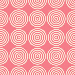 Geometric pink and beige abstract seamless pattern
