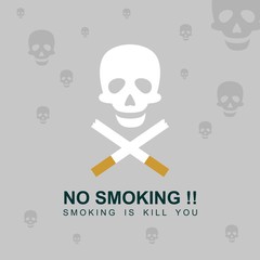 no smoking sign campaign. sticker. poster. vector. no tobacco day